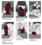 alarm_clock anal anal_masturbation anal_penetration anthro anthro_penetrated ass_up balls bodily_fluids bottomwear bottomwear_down butt clock clothing cum cum_on_leg cum_on_penis dildo dildo_in_ass dildo_insertion dildo_sitting erection genital_fluids genitals gesture hand_gesture humanoid_genitalia humanoid_penis male male_penetrated masturbation object_in_ass offscreen_character penetration penis precum sex_toy sex_toy_in_ass sex_toy_insertion sitting solo text thumbs_up topwear pibou domestic_cat felid feline felis mammal absurd_res comic english_text hi_res sequence