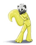 anthro bdsm bondage bound clean_diaper clothed clothing diaper diapersuit hair latex latex_clothing latex_skinsuit looking_down male muzzle_(object) muzzled restraints skinsuit solo straitjacket tight_clothing wearing_diaper white_hair carotte666 mammal mephitid skunk