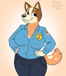 2020 absurd_res anthro australian_cattle_dog bluey_(series) breasts brown_body brown_fur canid canine canis cattledog chilli_heeler clothed clothing domestic_dog female fur half-closed_eyes herding_dog hi_res hirurux mammal mature_anthro mature_female multicolored_body multicolored_fur narrowed_eyes pastoral_dog solo
