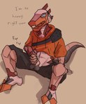 anthro balls bottomwear clothed clothing clothing_lift genitals glans machine male masturbation onomatopoeia pants penis shirt shirt_lift solo sound_effects text topwear shov_16 epic_games fortnite haxsaur dinosaur prehistoric_species reptile robot scalie absurd_res hi_res