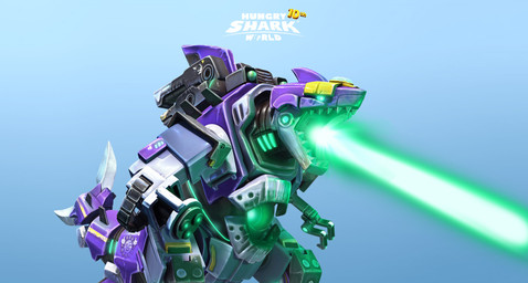 2_fingers anthro arms_bent bent_legs black_body blue_background blue_sclera breath_powers dorsal_fin empty_eyes fin fingers glowing glowing_eyes gradient_background grey_body gun_arm head_fin laser_beam light machine male male_anthro metallic_body multicolored_body open_mouth purple_body purple_fin purple_tail sharp_teeth simple_background solo tail tail_fin teeth text text_on_body title thomas_veyrat hungry_shark_(series) hungry_shark_world ubisoft mecha_sharkjira fish hybrid kaiju marine robot shark 2019 3d_(artwork) adobe_photoshop_(artwork) autodesk_3ds_max_(artwork) autodesk_maya_(artwork) colored digital_media_(artwork) english_description english_text full-length_portrait hi_res lighting official_art portrait shaded three-quarter_portrait