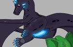 anthro anus apode bioluminescence butt butt_focus duo erection female feral glowing legless looking_back lying male male/female male_focus on_side serpentine y_anus sykari mythology draconcopode dragon mythological_creature mythological_scalie naga reptile scalie snake winged_dragon absurd_res hi_res