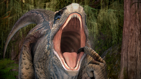 bodily_fluids breath claws fangs female female_feral feral finger_claws gesture gullet hand_gesture inviting mouth_shot open_mouth outside plant pointing presenting seductive sharp_teeth smile solo tail teasing teeth throat tongue tree vore_invitation amiafurryoraminotidkk jurassic_park jurassic_world universal_studios blue_(jurassic_world) dinosaur dromaeosaurid prehistoric_species reptile saurischian scalie theropod velociraptor 16:9 2025 3d_(artwork) digital_media_(artwork) widescreen