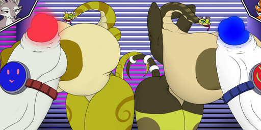 anthro anthrofied big_breasts big_penis breasts female genitals glowing glowing_genitalia glowing_penis group gynomorph gynomorph/female huge_breasts huge_penis hyper hyper_genitalia intersex intersex/female penis sentient_penis necrobern dreamworks kung_fu_panda master_tigress master_viper zhen_(kung_fu_panda) canid canine corsac_fox felid fox humanoid mammal pantherine reptile scalie snake tiger true_fox hi_res