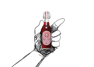 alcohol ambiguous_gender anthro beverage bottle container hand_shot holding_bottle holding_container holding_object liquor schnapps text hladilnik marylin_(hladilnik) 2025 hi_res translated