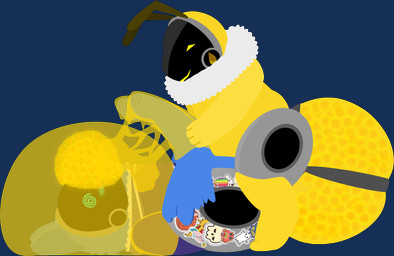 anal_oviposition anthro blush bottomless clothed clothing egg egg_inflation egg_insertion female from_front_position group hoodie hoodie_only lying machine male male/female missionary_position on_back oral_oviposition oviposition questionable_consent sex slime_inflation spiral spiral_eyes stickers_on_body topwear topwear_only trio tf2_demo_2004 honeypot_(tf2_demo_2004) stickerboard_(tf2_demo_2004) arthropod bee goo_creature hybrid hymenopteran insect protogen slime_(blob) alpha_channel hi_res