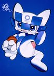 anthro anus bound butt erection genitals male mascot penis solo hauhau 2020_tokyo_olympics miraitowa absurd_res hi_res