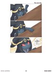 anthro black_hair clothed clothing comic dialogue eeveelution english_text female generation_2_pokemon hair nintendo pokemon pokemon_(species) rika_(rilex_lenov) rilex_lenov solo text umbreon