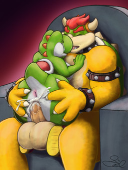 4_fingers anthro anthro_on_anthro anthro_penetrated anthro_penetrating anthro_penetrating_anthro anus armband balls big_penis bodily_fluids bracelet breasts butt butt_grab chair clothing collar crouching crying cum cum_in_vagina cum_inside cum_on_penis dominant duo ejaculation eyes_closed female female_on_top female_penetrated female_raped fingers footwear forced from_front_position furniture genital_fluids genitals green_body green_shell green_skin hair hand_on_another's_chest hand_on_butt hand_on_chest horn humanoid_genitalia humanoid_penis jewelry larger_dom larger_male looking_pleasured male male/female male_on_bottom male_penetrating male_penetrating_female male_rape male_raping_female mastery_position mostly_nude on_bottom on_lap on_top on_top_of open_mouth orgasm penetration penile penile_penetration penis penis_in_vagina pushing pushing_away rape red_hair red_shell scared sex shell shoes sitting sitting_on_lap size_difference smaller_female spiked_armband spiked_bracelet spiked_collar spiked_shell spikes spikes_(anatomy) spread_anus spread_legs spreading tears teeth throne vaginal vaginal_fluids vaginal_penetration vulva white_body wide_hips yellow_body poorsal mario_bros nintendo bowser dinosaur green_yoshi koopa prehistoric_species reptile scalie yoshi