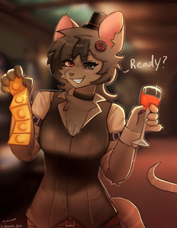 anthro blush casino condom container cup drinking_glass female glass glass_container glass_cup heterochromia inviting sexual_barrier_device smile solo teasing teasing_viewer wine_glass cheems_gin microwave_(artist) american_opossum mammal marsupial virginia_opossum absurd_res hi_res
