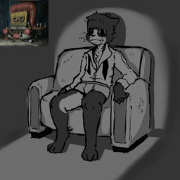 anthro clothing depression male mark_chernov shirt solo tired tired_eyes topwear white_clothing white_shirt white_topwear oguzok123 1:1 hi_res