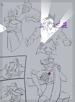 animal_genitalia animal_penis anthro big_penis duo equine_genitalia equine_penis genitals imminent_sex male male/male penis size_difference topazknight menacing_(meme) haan_(character) jeremy_(topazknight) equid equine mammal mephitid skunk zebra comic hi_res meme sketch