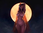 2022 anthro areola backlighting bat bat_ears bat_nose black_hair blood blood_on_knife blood_on_weapon blue_hair bodily_fluids breasts brown_body curvy_figure digital_media_(artwork) dripping_blood ear_frill fangs female frill_(anatomy) full_moon fur genitals hair hi_res holding_object holding_weapon hourglass_figure knife leaf-nosed_bat light lighting long_hair looking_at_viewer mammal membrane_(anatomy) membranous_wings microbat moon navel neracoda night nipples nude outside pupils purple_body purple_fur pussy raised_arm red_eyes revealing_breasts smoke solo standing teeth vampire vladizlava_(neracoda) weapon wings yangochiropteran