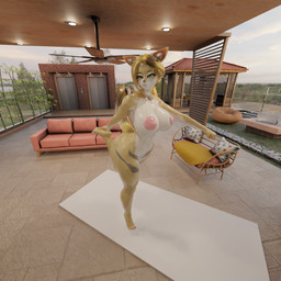 abs anthro areola athletic athletic_anthro athletic_female big_breasts breasts female genitals inside looking_at_viewer muscular muscular_female navel nipples nude nude_anthro nude_female solo standing thick_thighs vulva yoga arsaw samzan_(modeler) mihoyo zenless_zone_zero pulchra_fellini felid feline mammal thiren 1:1 3d_(artwork) digital_media_(artwork)