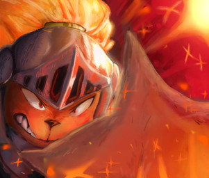 anthro armor blonde_hair clenched_teeth fantasy female female_anthro hair headgear helmet knight medieval medieval_armor medieval_clothing medieval_shield shield solo sparks teeth warrior yellow_eyes rax0 amelia_steelheart bird_dog canid canine canis domestic_dog golden_retriever hunting_dog mammal retriever digital_media_(artwork) headshot_portrait portrait
