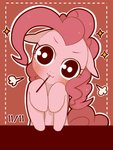 blush candy dessert female feral food hair long_hair looking_at_viewer pink_hair solo umeguru friendship_is_magic hasbro my_little_pony pinkie_pie_(mlp) earth_pony equid equine horse mammal pony 2013 3:4