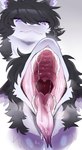 ambiguous_gender black_body black_fur feral fur kemono looking_at_viewer mouth_shot open_mouth purple_eyes sniffing solo tianhua nintendo pokemon xiaohen_(zhang_gun) generation_2_pokemon pokemon_(species) typhlosion 2025 hi_res