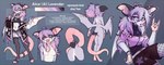 anthro bat_wings biped blep bottomwear breasts can choker clothing container crop_top featureless_breasts featureless_crotch female female_anthro jacket jewelry membrane_(anatomy) membranous_wings necklace open_mouth piercing shirt shorts solo tongue tongue_out topwear wings lonerdemiurge american_opossum bat hybrid mammal marsupial absurd_res hi_res model_sheet