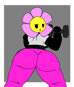 big_butt breasts butt clothing exercise female flower looking_back muscular plant simple_background solo spandex tight_clothing under_boob weightlifting workout metateen battle_for_dream_island object_shows flower_(bfdi) elemental_creature flora_fauna flower_creature humanoid hi_res tagme