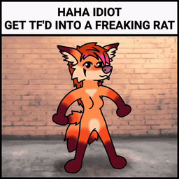 anthro breasts dancing female humor meme_pose nude solo tail text_box chocymar trixy_the_spiderfox_(character) canid canine fox mammal 1:1 animated digital_media_(artwork) meme