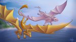 duo female feral male tail adrim european_mythology mythology dragon mythological_creature mythological_scalie scalie western_dragon 16:9 4k absurd_res hi_res widescreen