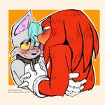 anthro blush clothing collar dominant dominant_male duo fur gloves hair handwear licking male male/male purple_eyes red_body simple_background submissive submissive_male tongue tongue_out white_body white_clothing white_fur white_gloves white_handwear relatedturtles sega sonic_the_hedgehog_(series) knuckles_the_echidna raaf_helder_(character) arctic_wolf canid canine canis echidna eulipotyphlan mammal monotreme wolf 1:1 digital_media_(artwork) hi_res tagme