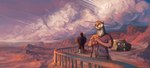 anthro cloud desert detailed_background group landscape landscape_background male sky skyscape sund tail drunk_ferret echo_(game) echo_(series) echo_project chase_hunter leo_alvarez canid canine canis mammal mustelid otter absurd_res hi_res