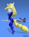 2012 animaniacs blonde_hair blue_background boots bridal_gauntlets clothed clothing doug_winger eyes_closed female fur gloves hair high_heels krystal_(cosplay) long_hair long_tail mammal minerva_mink mink mustelid petite pink_nose plain_background skinsuit solo space-ship standing tail_ring white_fur
Rating: Safe
Score: 7
User: Lyokira
Date: March 02, 2012