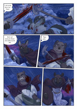 anthro arrow_(weapon) biped blood blood_on_weapon bodily_fluids brown_body brown_fur clothed clothing dialogue dialogue_box duo female fight fur hammer horn melee_weapon motion_lines night outside ranged_weapon snow snowing speech_bubble sword text tools warhammer weapon wind bjekkergauken mythology hillevi hjordis shirin_(bjekkergauken) unni_(bjekkergauken) arctic_fox bear brown_bear canid canine deer dragon fox furred_dragon furred_scalie gulonine mammal marten moose mustelid musteline mythological_creature mythological_scalie new_world_deer pine_marten scalie true_fox ursine 2025 colored comic english_text hi_res