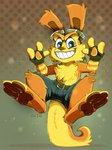 clothed clothing dotted_background eyewear goggles halftone_background male pattern_background simple_background smile solo stippling tail crownedvictory jak_and_daxter naughty_dog patreon sony_corporation sony_interactive_entertainment daxter mammal mustelid ottsel halftone hi_res