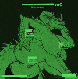 anthro anus big_breasts big_butt breasts butt curvy_figure female female_anthro genitals hand_on_butt hand_on_own_butt holding_butt huge_breasts lying nipple_piercing nipple_ring nipples nude on_side piercing ring_piercing solo vault-tec_assisted_targeting_system voluptuous vulva incogneat-o fallout microsoft deathclaw scalie 2021 absurd_res digital_media_(artwork) hi_res