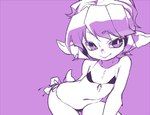 anthro bikini clothed clothing female flat_chested front-tie_bikini front-tie_clothing front-tie_swimwear fur humanoid_pointy_ears loli looking_at_viewer micro_bikini mouth_closed navel pointy_ears purple_background purple_bikini purple_clothing purple_eyes purple_swimwear scut_tail short_tail side-tie_bikini side-tie_clothing side-tie_swimwear simple_background smile smiling_at_viewer solo string_bikini swimwear tail triangle_bikini two-piece_swimsuit white_body white_fur young young_anthro young_female amesawa_yagi bovid caprine goat mammal 2013 digital_drawing_(artwork) digital_media_(artwork) line_art monochrome purple_and_white purple_theme shaded simple_shading