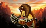 anthro duo forest love male male/male mountain plant romantic romantic_ambiance semi-anthro swept_off_feet tree lawliet-r dreamworks madagascar_(series) alex_(madagascar) marty_(madagascar) equid equine felid lion mammal pantherine zebra