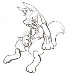 2012 black_and_white cum cum_on_self cumshot erection haychel lucario male masturbation monochrome nintendo orgasm penis pokémon sketch solo video_games
Rating: Explicit
Score: 5
User: slyroon
Date: August 13, 2012
