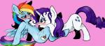 blue_eyes blue_fur blush chest_tuft cutie_mark duo equine eye_contact eyelashes eyeshadow female feral friendship_is_magic fur hair half-closed_eyes horn lesbian long_hair makeup mammal multi-colored_hair my_little_pony open_mouth pegasus pink_background plain_background purple_hair pussy_juice rainbow_dash_(mlp) rainbow_hair rarity_(mlp) scootaloopox sweat tongue tongue_out tuft unicorn white_fur wings
Rating: Explicit
Score: 2
User: lemongrab
Date: April 23, 2014