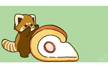 brown_body brown_fur chibi dot_eyes eyes_closed feral food fur kemono micro simple_background simple_eyes solo shi_nominmin ailurid mammal red_panda 2021 5:3 animated no_sound short_playtime video