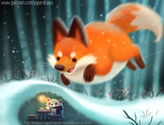ambiguous_gender anthro beady_eyes black_eyes bread brown_body brown_fur buckteeth container cup cutaway duo fangs feral food fur furniture glowing jumping light_bulb mousing open_mouth orange_body orange_fur outside overweight plant scarf snow stool table tan_body tan_fur tea_cup teeth text tree whiskers white_body white_fur piper_thibodeau canid canine fox mammal red_fox rodent true_fox digital_media_(artwork) digital_painting_(artwork) painting_(artwork) url