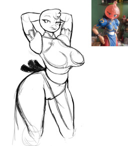 anthro beak bedroom_eyes breasts butt clothing cosplay crossover_cosplay dress feather_hair feathers female genitals half-closed_eyes hands_behind_head hands_behind_own_head narrowed_eyes photo_reference pseudo_hair seductive simple_background slit_dress solo standing tail tail_feathers thick_thighs three-quarter_view vulva white_background hallowmob angry_birds capcom rovio_entertainment sega street_fighter chun-li stella_(angry_birds) avian bird cockatoo galah parrot 2024 crossover digital_media_(artwork) guide_lines hi_res monochrome sketch