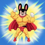 anthro balls clothing genitals gloves handwear male muscular muscular_male penis penis_poking_out solo superhero tight_clothing lonbluewolf mighty_mouse mighty_mouse_(character) mammal mouse murid murine rodent 1:1 2020 hi_res