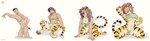 anthro bikini bikini_top claws clothing female male male/female solo swimwear transformation transformation_sequence two-piece_swimsuit blacktigerr felid human mammal pantherine tiger hi_res