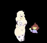 animal_print armwear clothing collar cow_print elbow_gloves female gloves handwear undertale undertale_(series) frisk_(undertale) toriel human humanoid mammal absurd_res alpha_channel hi_res