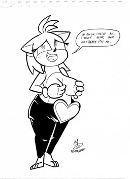 anthro areola barefoot big_breasts breasts clothed clothing covering covering_breasts ears_down ellipsis embarrassed feet female fur gloves hair hand_on_breast handwear looking_away narrowed_eyes open_mouth open_smile pivoted_ears rouge_costume sharp_teeth smile solo speech_bubble standing talking_to_another teeth text topless topless_anthro topless_female sebaku sega sonic_the_hedgehog_(series) amy_rose eulipotyphlan hedgehog mammal 2024 black_and_white dated english_text hi_res monochrome signature traditional_media_(artwork)