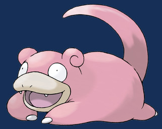 ambiguous_gender curled_ears dipstick_tail front_view lying markings on_front open_mouth open_smile pink_body pink_ears pink_tail pink_tongue round_eyes simple_background smile solo tail tail_markings teeth three-quarter_view tongue transparent_background vacant_eyes white_sclera white_tail_tip ken_sugimori nintendo pokemon generation_1_pokemon pokemon_(species) slowpoke alpha_channel full-length_portrait official_art portrait