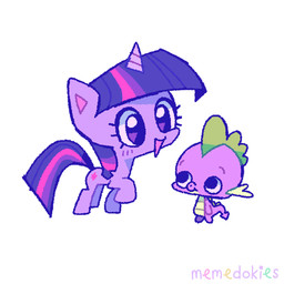 blush chibi duo female feral hooves horn male male/female raised_hoof simple_background smile memedokies friendship_is_magic hasbro my_little_pony mythology spike_(mlp) twilight_sparkle_(mlp) dragon equid equine mammal mythological_creature mythological_equine mythological_scalie scalie unicorn 1:1 hi_res