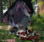 after_sex anthro anthro_on_feral bestiality bodily_fluids claws cum cum_on_ground cum_pool duo feet feral foot_fetish foot_focus forest genital_fluids genitals knot larger_feral male male/male male_on_feral outside penis pink_penis plant purple_penis size_difference smaller_anthro stepped_on tail teeth tree unconscious white_penis conditional_dnp nakoo ark_survival_evolved nintendo pokemon alorias_(kasaiokami) allosaurid allosaurus dinosaur generation_3_pokemon generation_4_pokemon generation_7_pokemon groudon hybrid legendary_pokemon lucario pokemon_(species) prehistoric_species reptile salazzle scalie theropod 2020