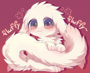 3_fingers 3_toes :3 ambiguous_gender big_tail biped blush chibi feet feral fingers floppy_ears fluffy fluffy_ears fluffy_tail fur kemono long_ears long_tail looking_at_viewer lop_ears monotone_body monotone_fur monotone_tail neck_tuft nude onomatopoeia pink_background pink_eyes pupils purple_pupils semi-anthro side_view simple_background smile solo sound_effects standing tail text toes tuft white_body white_ears white_fur white_tail mekkyaru inochi_(mekkyaru) lagomorph mammal 2022 colored digital_media_(artwork) english_text full-length_portrait hi_res portrait shaded