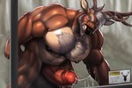 angry anthro antlers balls beard biceps big_balls big_muscles big_penis bodily_fluids body_hair chest_hair deltoids facial_hair foreskin genital_fluids genitals grey_hair hair horn huge_balls huge_muscles huge_penis humanoid_genitalia humanoid_penis in_heat male muscular muscular_male nipples nude pecs penis precum precum_string retracted_foreskin solo window dream_and_nightmare deer mammal 2025 3:2 hi_res