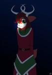 ambiguous_gender antlers belt clothed clothing fully_clothed glowing holidays horn looking_at_viewer pink_nose robe solo vector fibs christmas elae_meltaea ruben_(fibs) deer mammal new_world_deer reindeer tyrvari 2017 hi_res