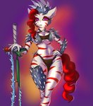 anthro armor female melee_weapon solo sword weapon prisma6 equid equine horse mammal pony hi_res