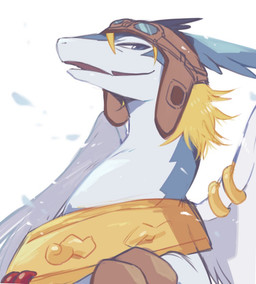 aviator_cap blonde_hair blue_eyes clothed clothing eyewear feathered_wings feathers furgonomic_piercing furgonomics goggles hair kemono looking_at_viewer open_mouth piercing simple_background smug solo white_background white_body wing_piercing wings ichthy0stega legendz mythology shiron dragon mythological_creature mythological_scalie scalie windragon 2015 bust_portrait japanese_description portrait